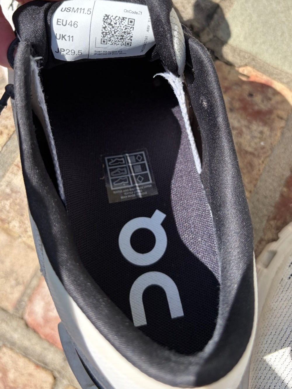 ON Running shoes men Cloud X 4 ivory black 11.5 - Picture 8 of 13